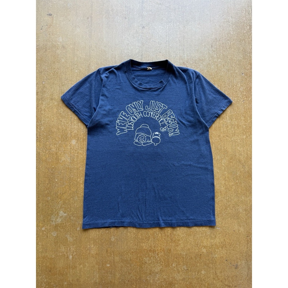 VTG 80s Screen Stars LDS Christian Jesus T-Shirt We’ve Only Just Begun Blue M